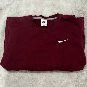 Nike Men's Deep Red Crewneck Sweater
